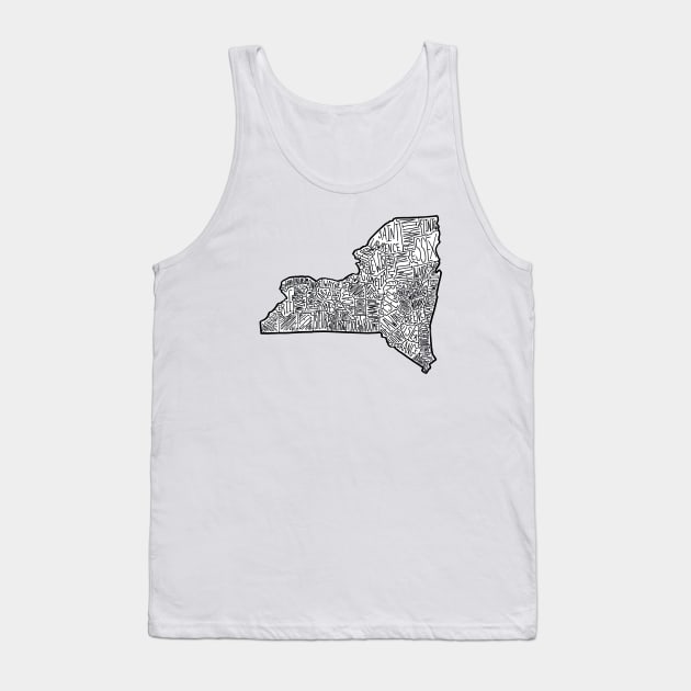 Upstate New York Map Tank Top by calenbundalas